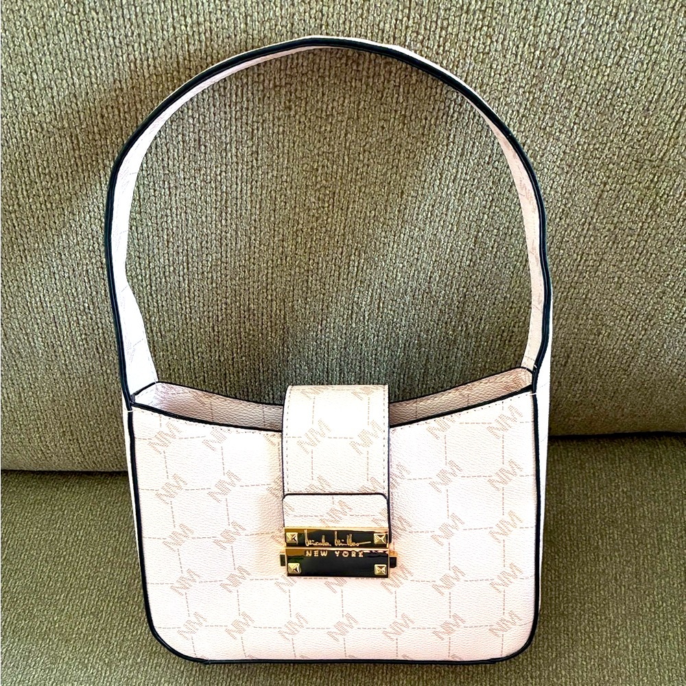 Nicole Miller Pink logo short shoulder strap New without tags